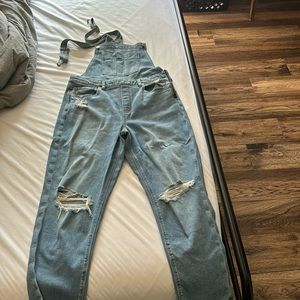 American Eagle Size 10 Distressed Overalls